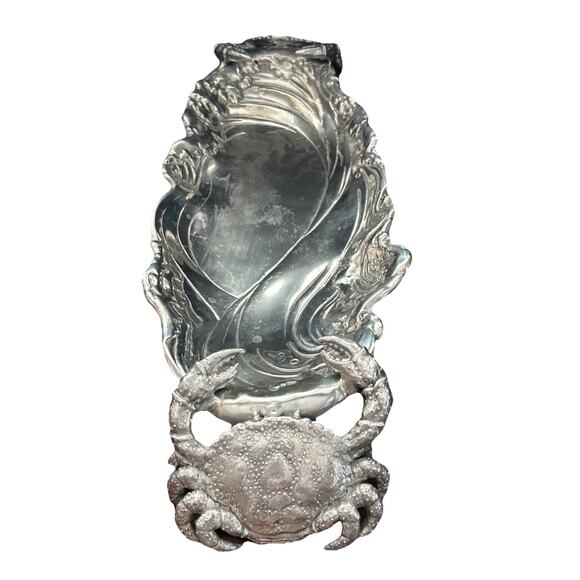 Arthur Court Wave And Crab Serving Tray Decor  Coastal Look 2004 - Picture 5 of 7